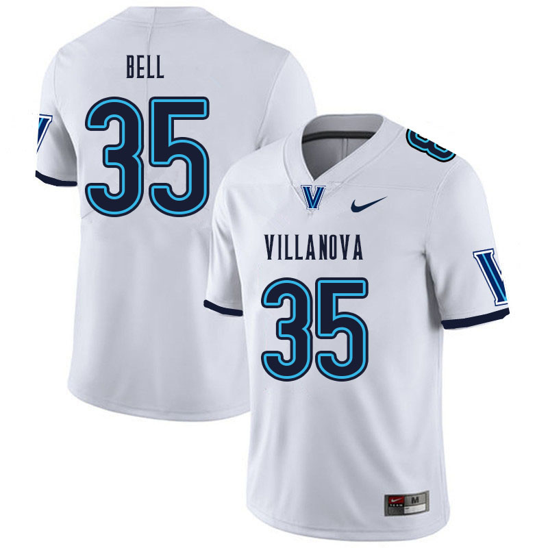 Men #35 Brendan Bell Villanova Wildcats College Football Jerseys Sale-White - Click Image to Close